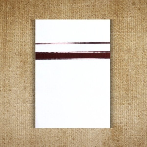 Single dhoti with maroon border folded