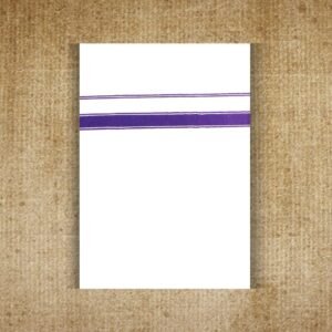 White Single Dhoti with Purple Border