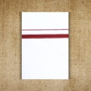 White Single Dhoti with Red Border – Normal Bleach
