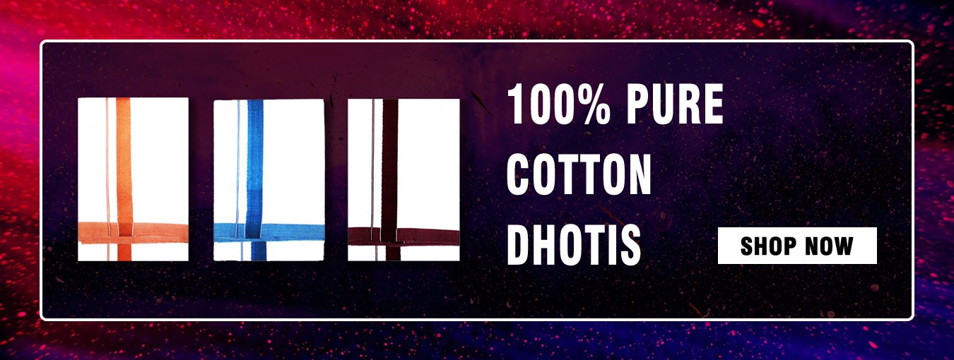 100 percent cotton dhotis